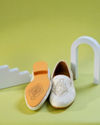 Manyavar Men White Brocade Shoe