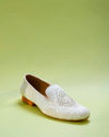 Manyavar Men White Brocade Shoe