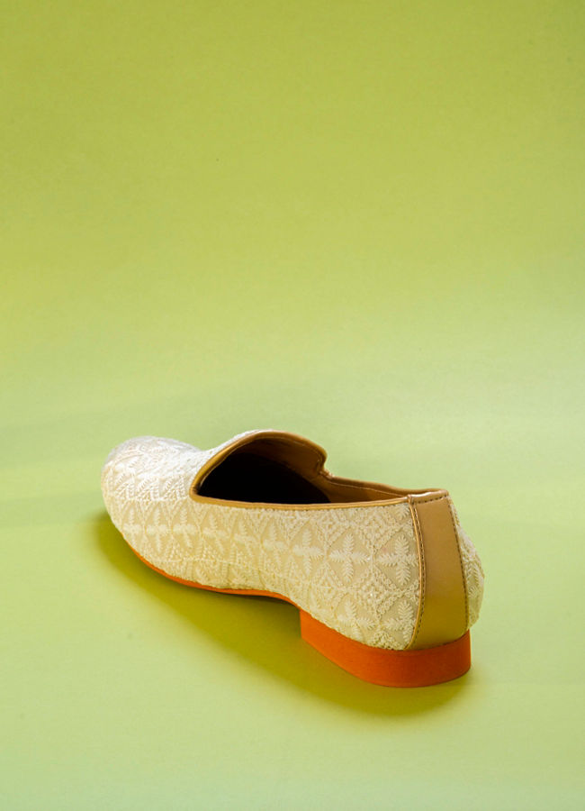 Manyavar Men Ivory Elegance Shoe