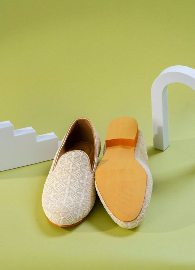 Manyavar Men Ivory Elegance Shoe