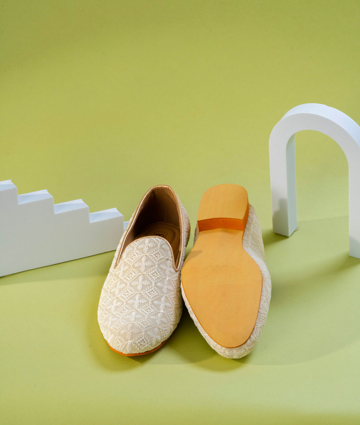 Manyavar Men Ivory Elegance Shoe