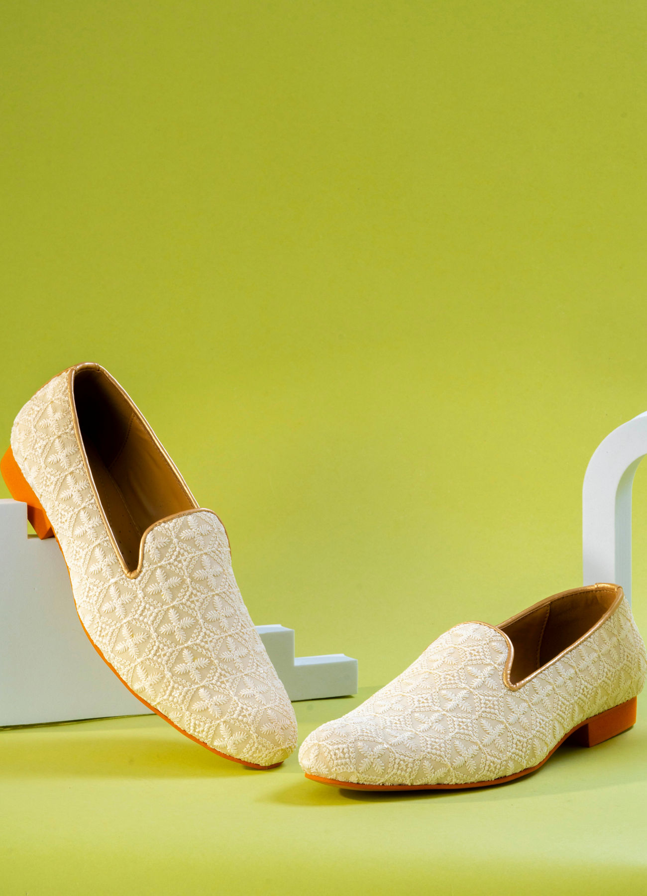 Manyavar Men Ivory Elegance Shoe