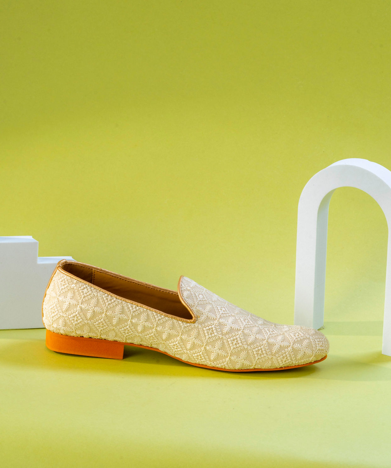 Manyavar Men Ivory Elegance Shoe