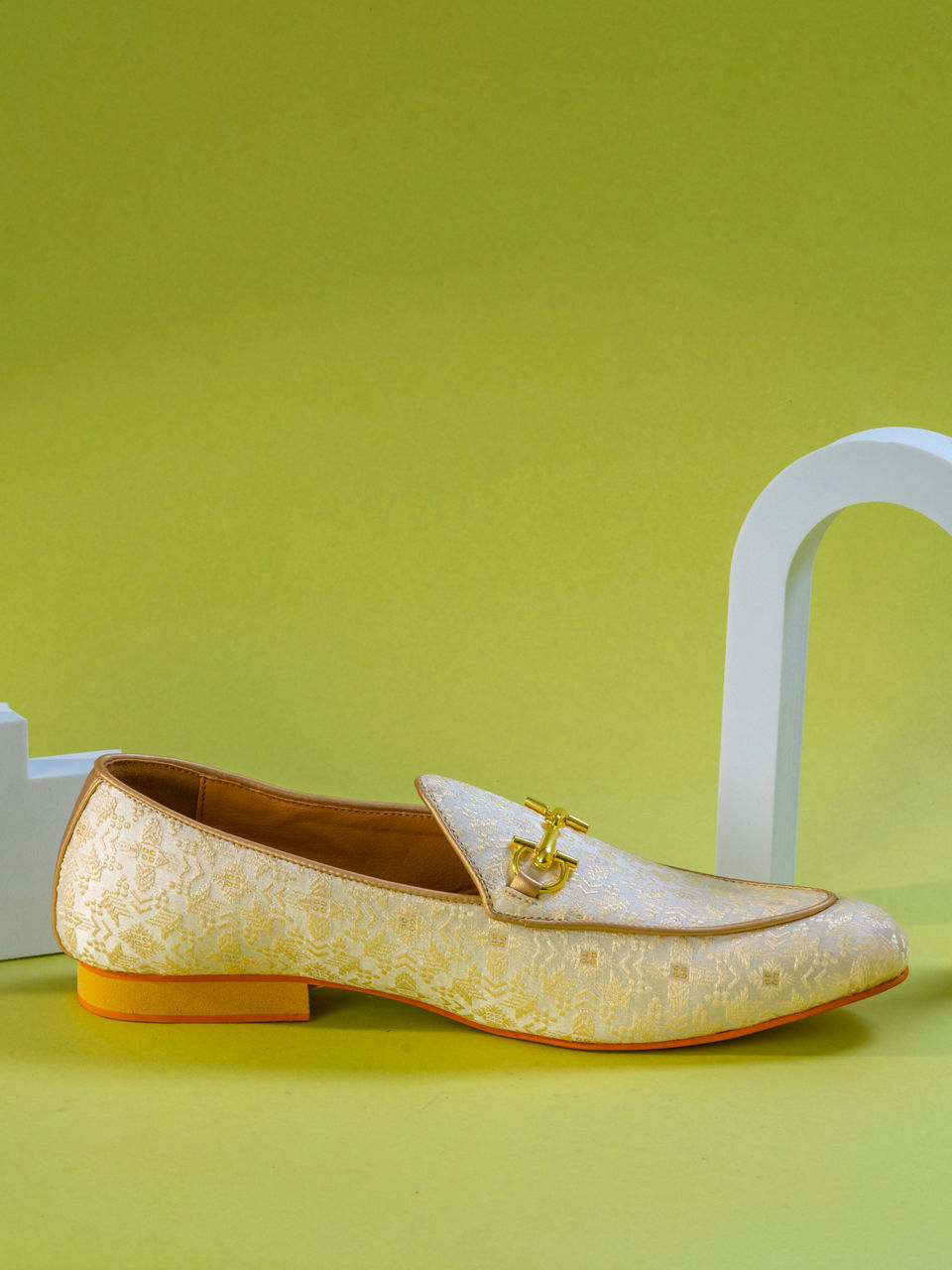 Manyavar Men Creamy Elegance Festive Shoe