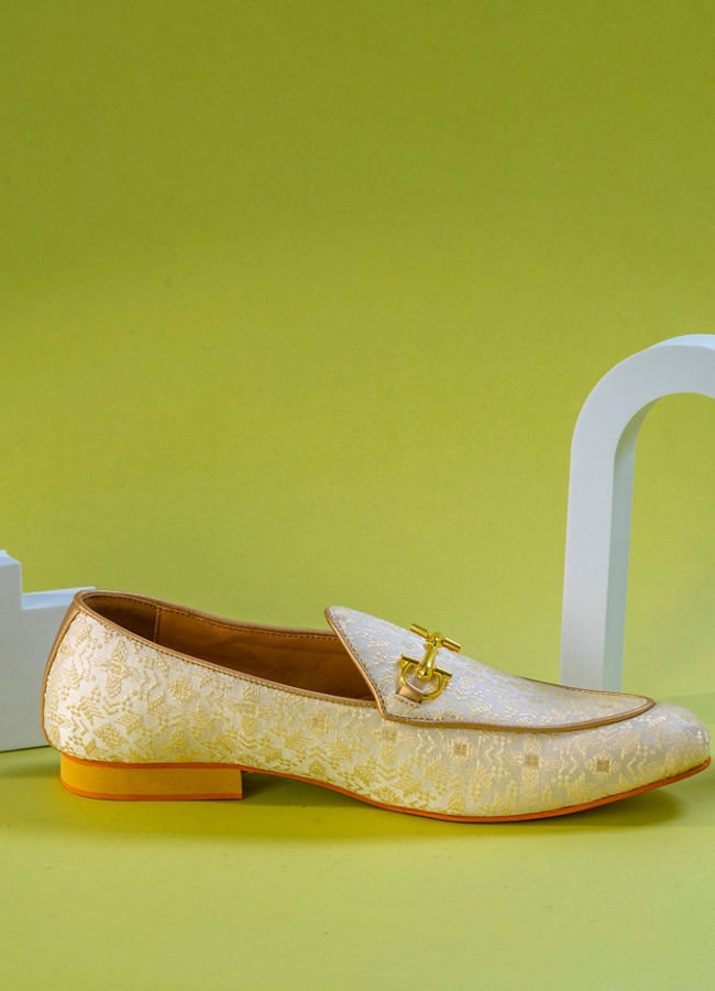 Manyavar Men Creamy Elegance Festive Shoe