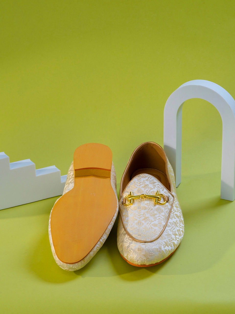 Manyavar Men Creamy Elegance Festive Shoe