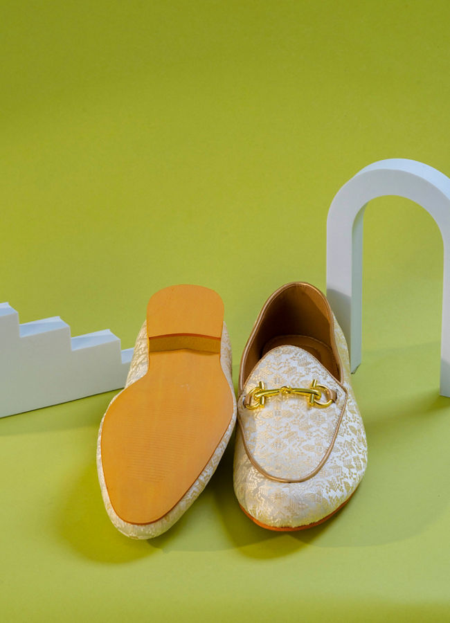 Manyavar Men Creamy Elegance Festive Shoe