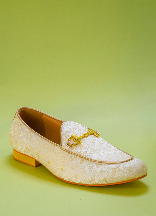 Manyavar Men Creamy Elegance Festive Shoe