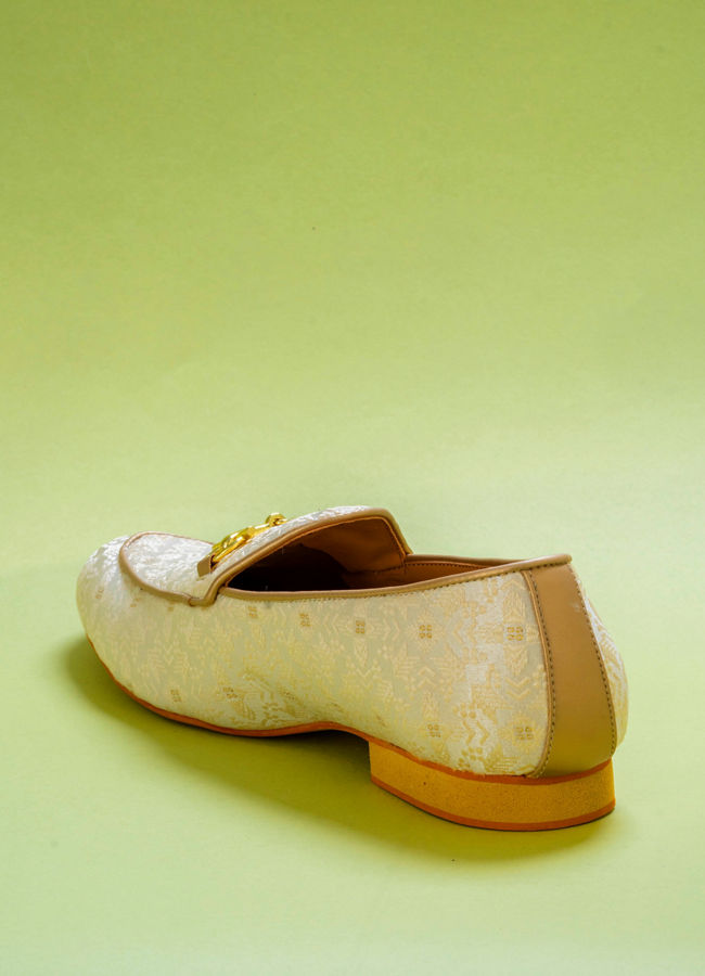 Manyavar Men Creamy Elegance Festive Shoe