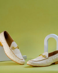 Manyavar Men Creamy Elegance Festive Shoe