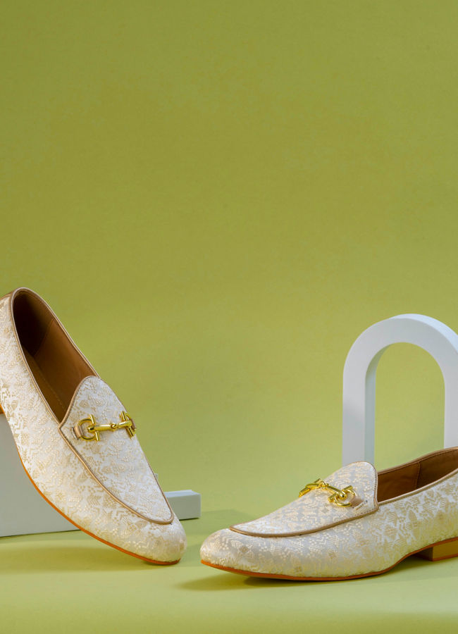 Manyavar Men Creamy Elegance Festive Shoe