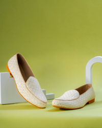 Manyavar Men Glamorous Georgette Cream Shoe