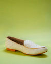 Manyavar Men Glamorous Georgette Cream Shoe