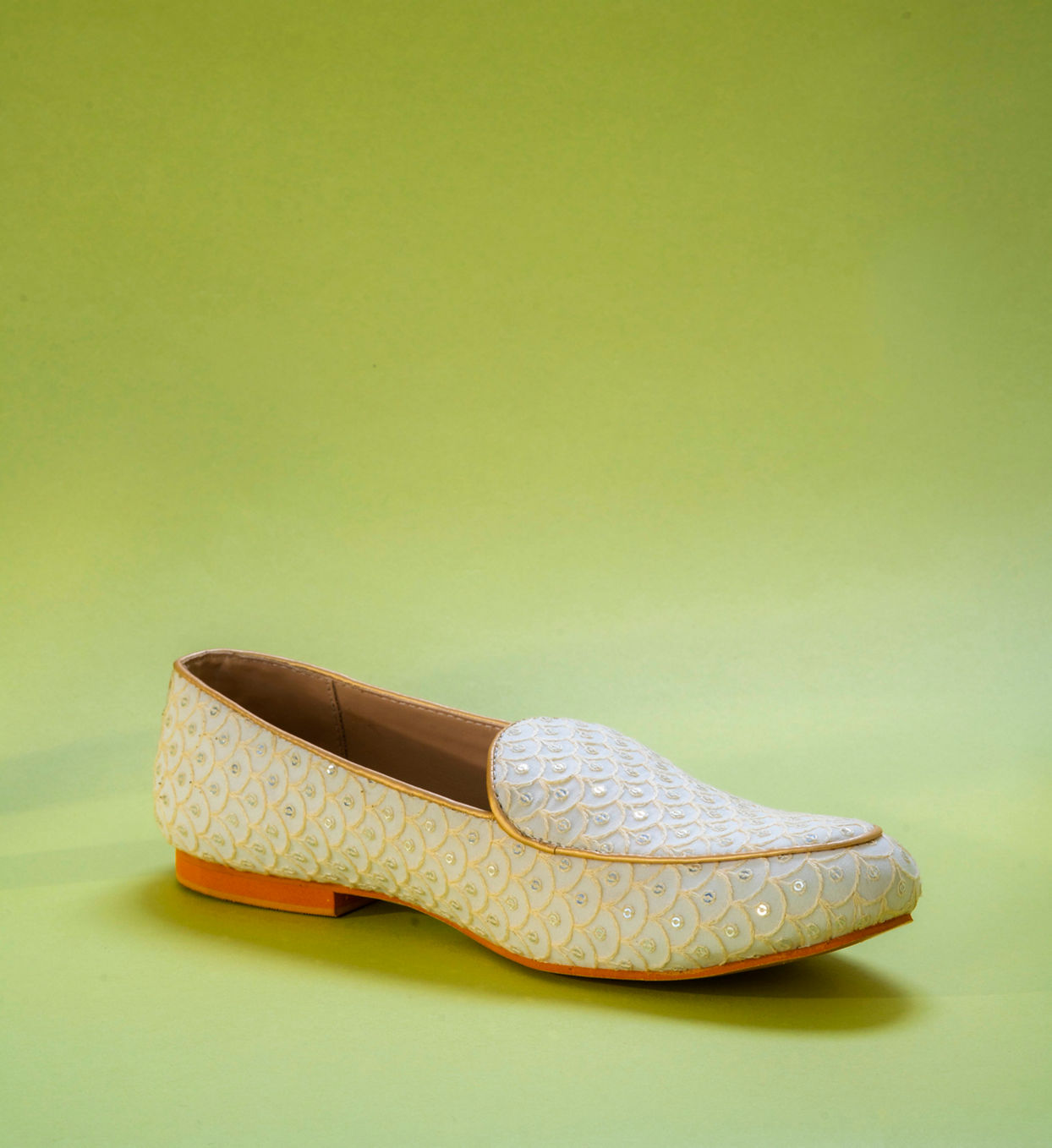 Manyavar Men Glamorous Georgette Cream Shoe