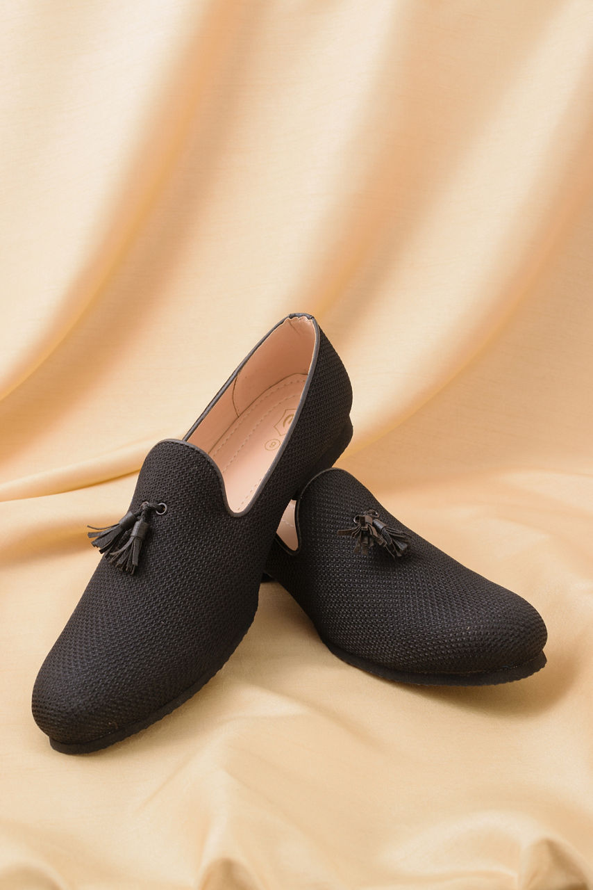 Manyavar Men Midnight Black Loafer Style Jooti