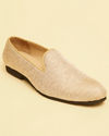 Manyavar Men Jute Beige Textured Loafer Style Loafers