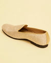 Manyavar Men Jute Beige Textured Loafer Style Loafers