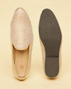 Manyavar Men Jute Beige Textured Loafer Style Loafers