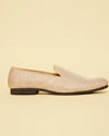Manyavar Men Jute Beige Textured Loafer Style Loafers