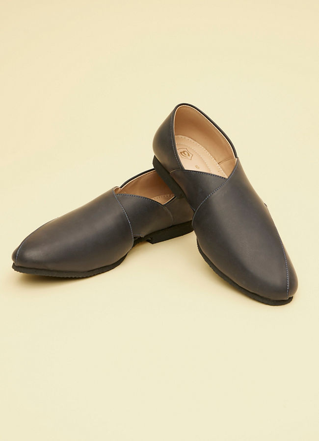 Manyavar Men Sophisticated Blue Shoes