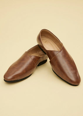 Manyavar Men Sophisticated Brown Shoes