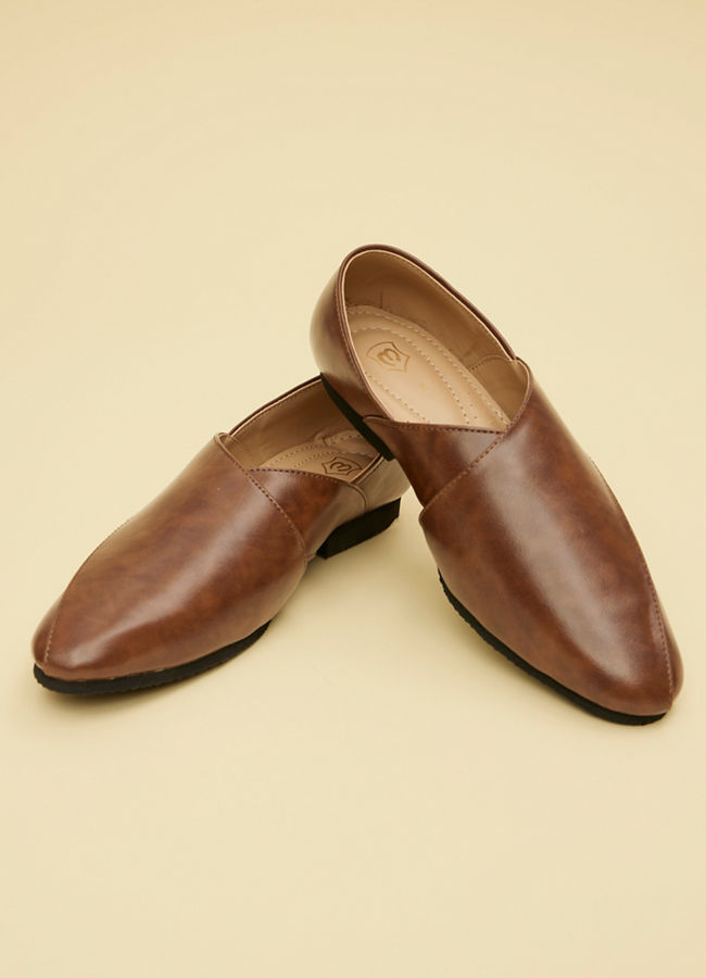 Manyavar Men Sophisticated Brown Shoes