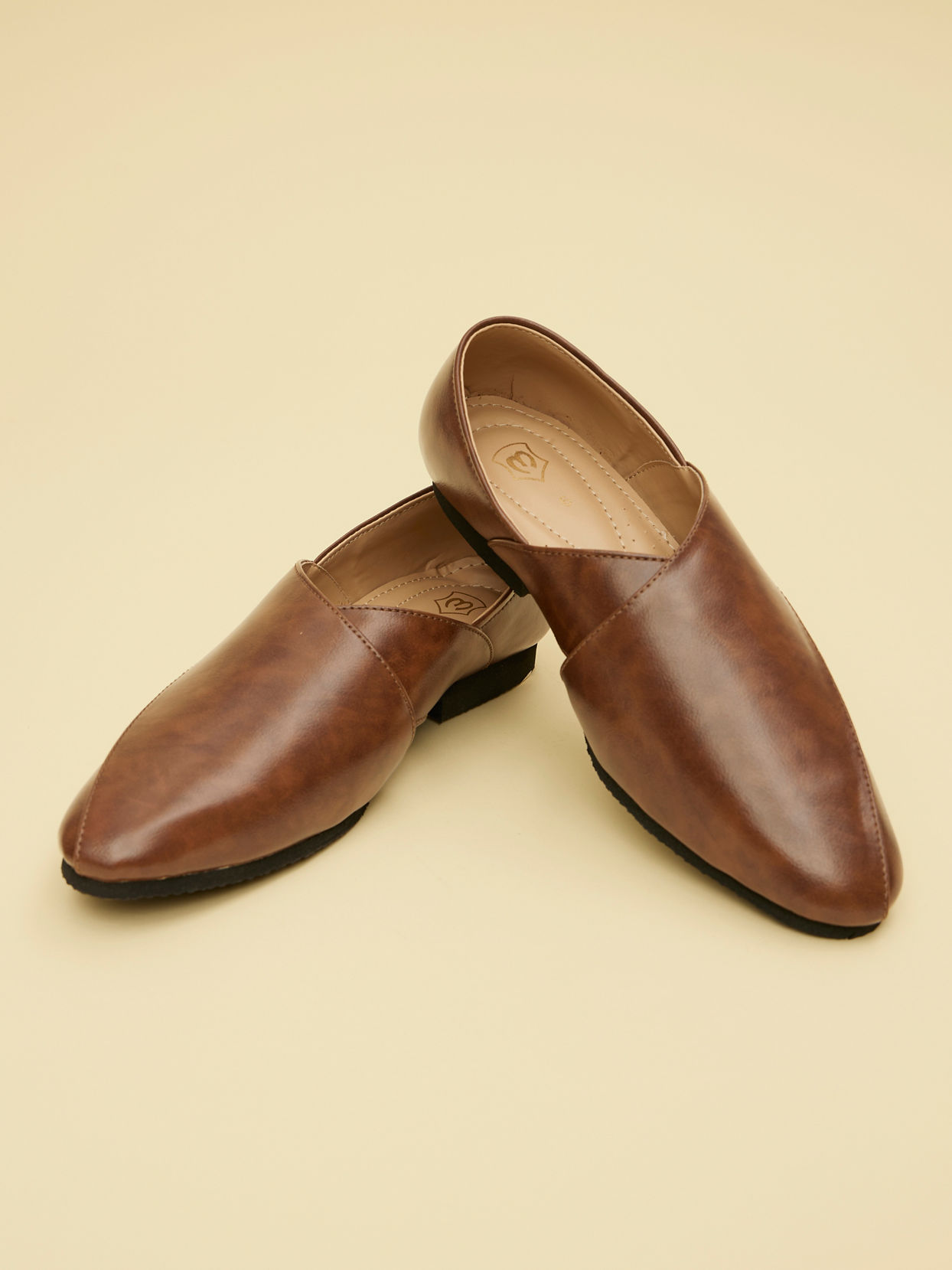 Manyavar Men Sophisticated Brown Shoes