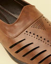 Manyavar Men Brown Ombre Faux Leather Shoe
