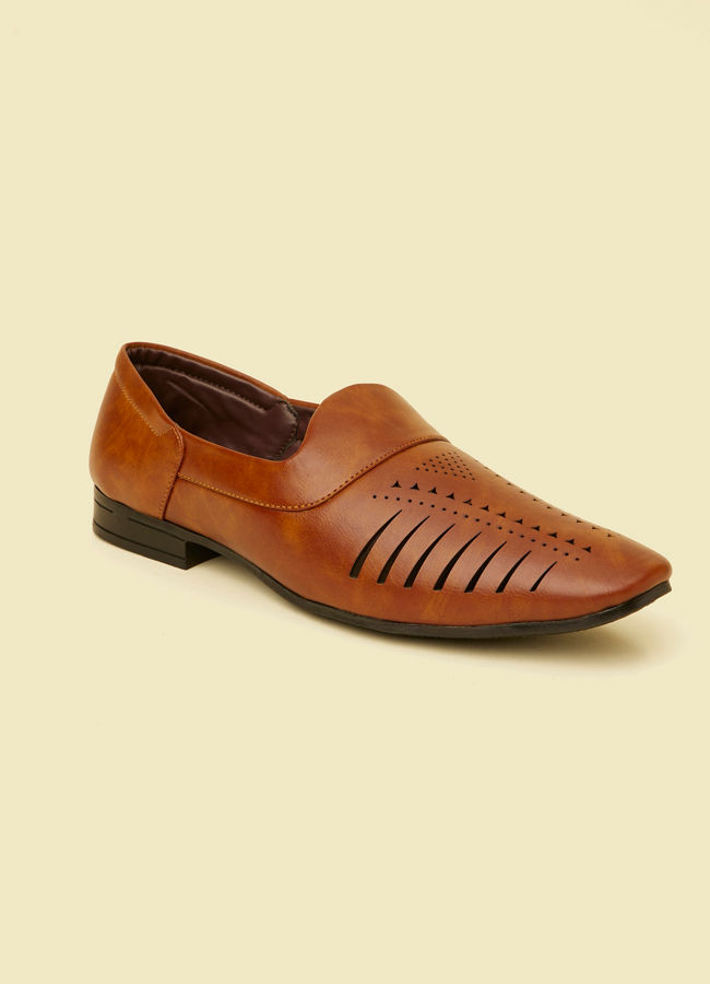 alt message - Manyavar Men Dark Brown Loafer style Jutti image number 2