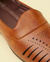 Manyavar Men Brown Faux Leather Shoes