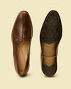 Manyavar Men Dark Brown Loafer Style Jutti