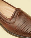 Manyavar Men Dark Brown Loafer Style Shoes
