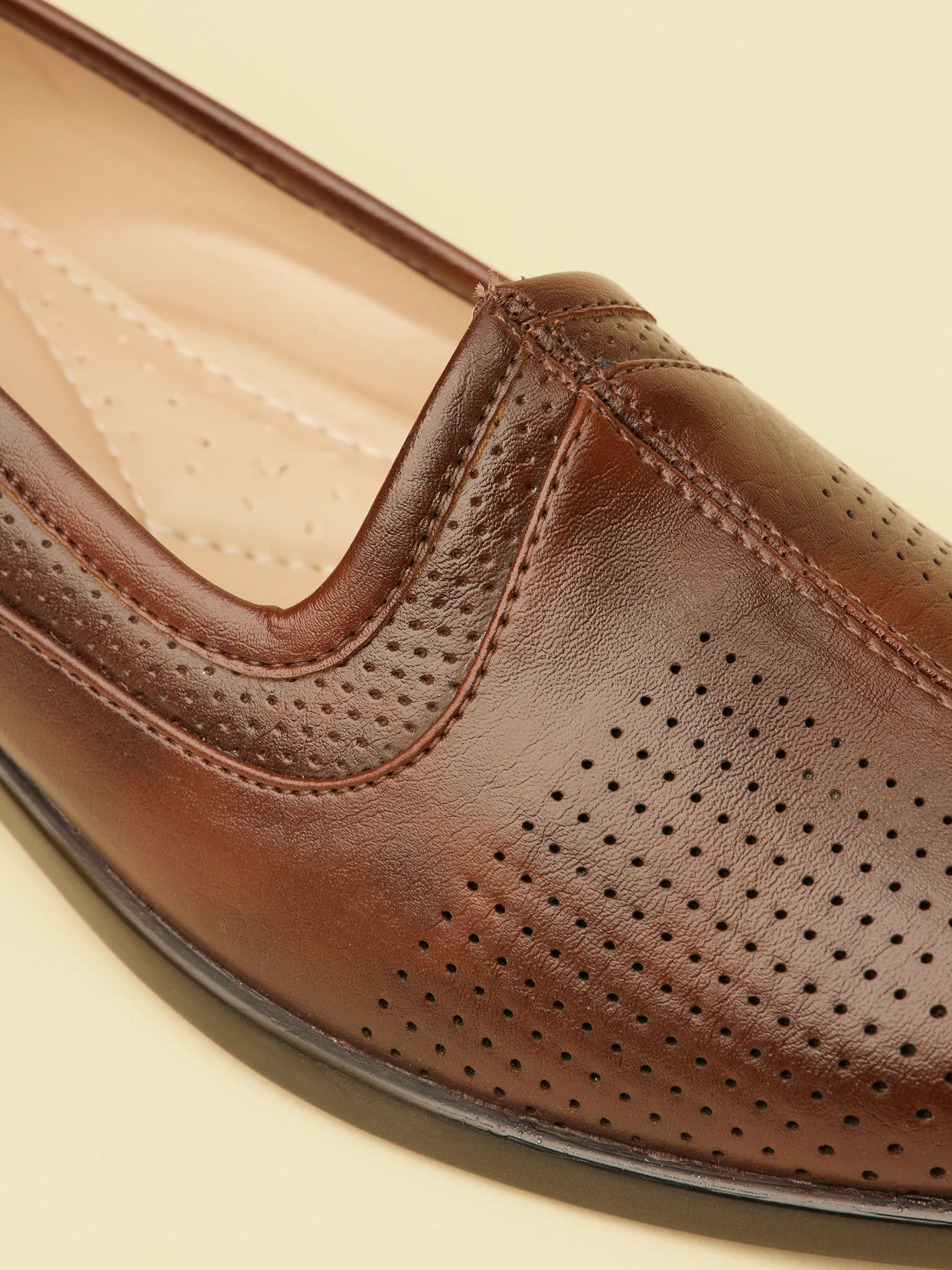 Manyavar Men Dark Brown Loafer Style Shoes