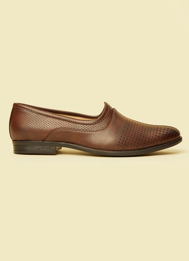 Manyavar Men Opulent Dark Brown Shoe