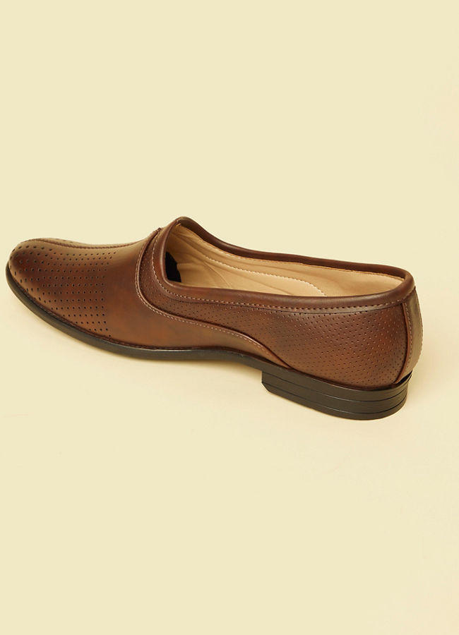 Manyavar Men Opulent Dark Brown Shoe