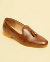 alt message - Manyavar Men Dark Brown Tasseled Loafer style jutti image number 2