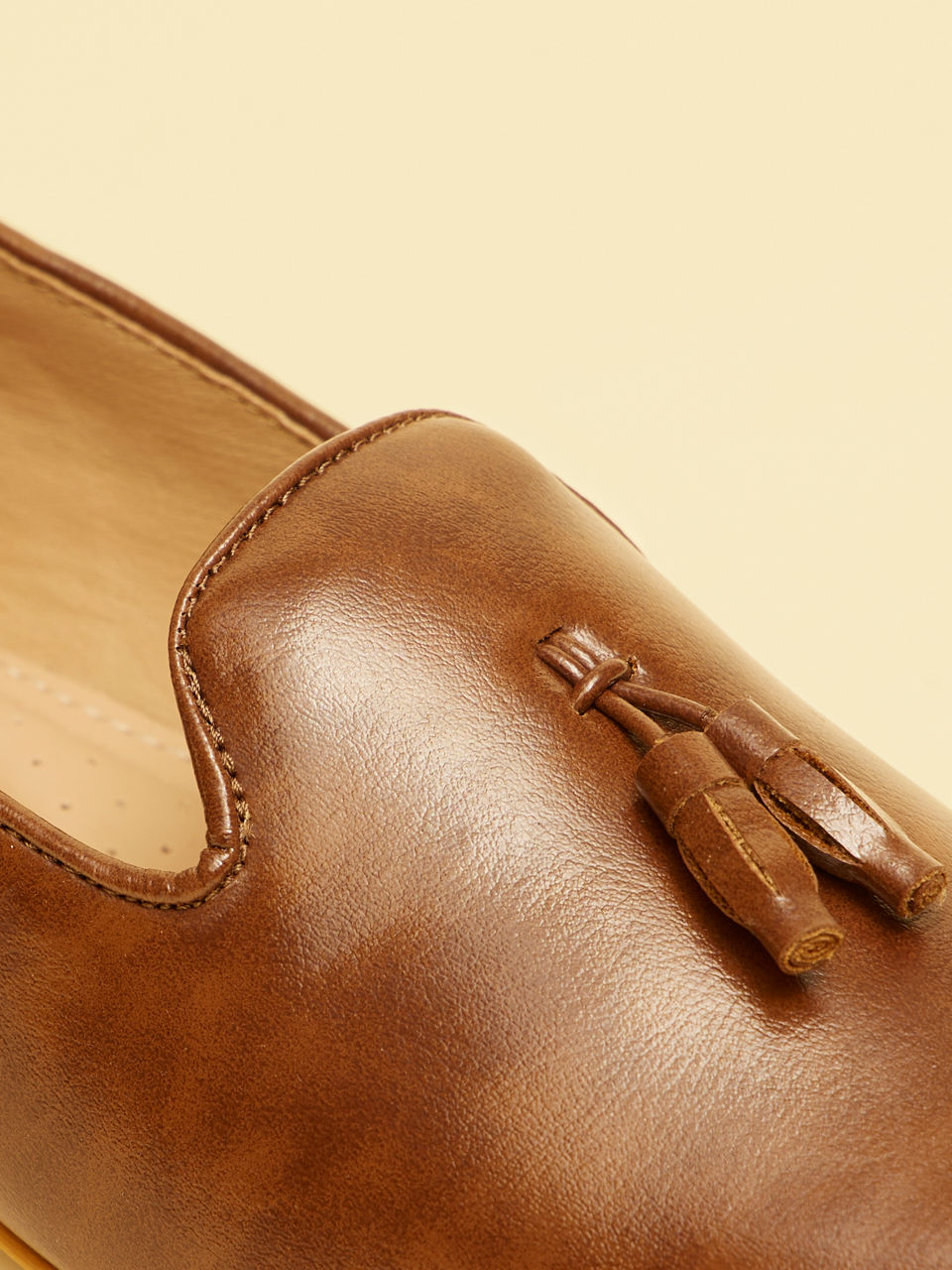 Manyavar Men Dark Brown Tasseled Loafer style Shoes