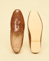 Manyavar Men Dark Brown Tasseled Loafer style jutti
