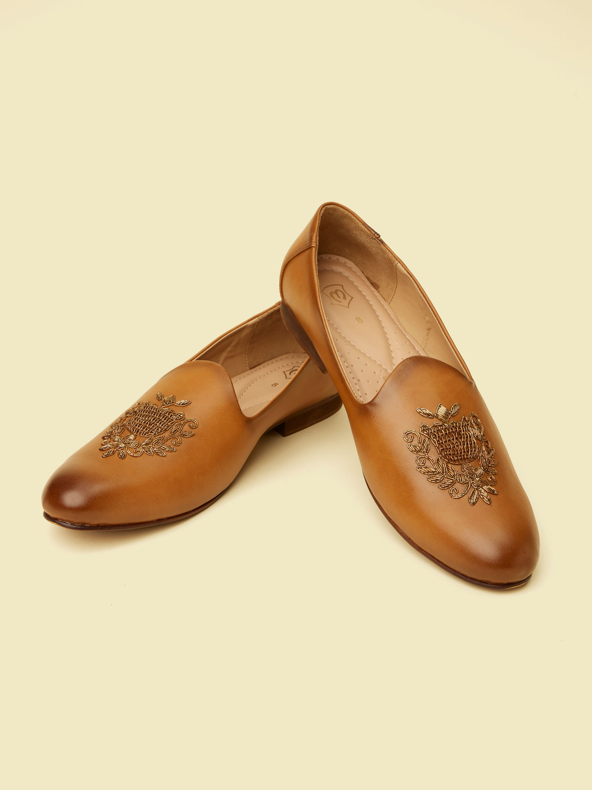 Manyavar Men Brown Loafer Style Shoes