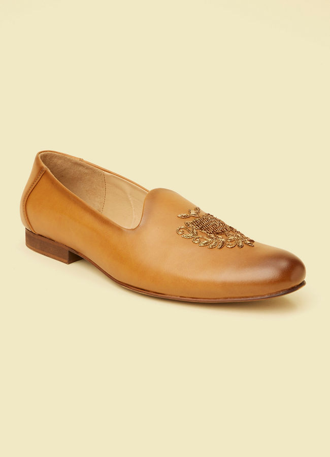 Manyavar Men Brown Loafer Style Shoes