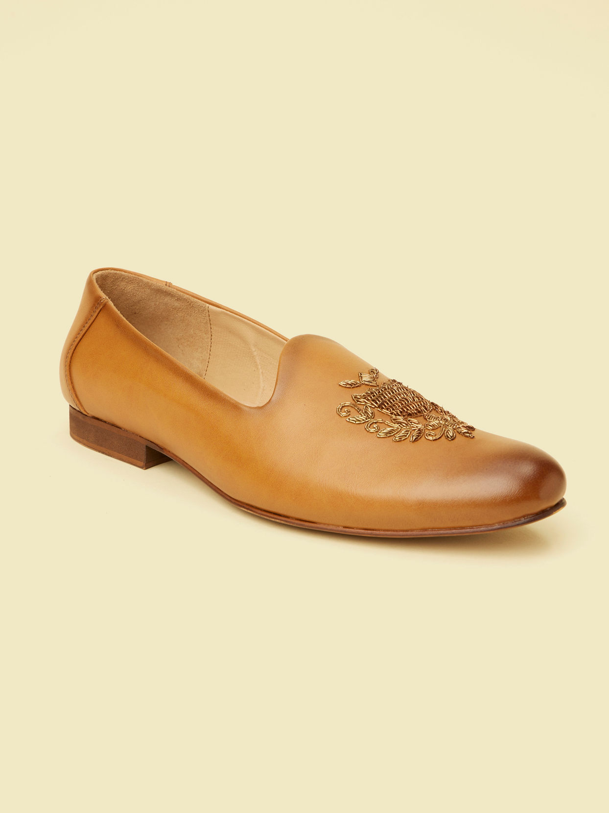Manyavar Men Brown Loafer Style Shoes
