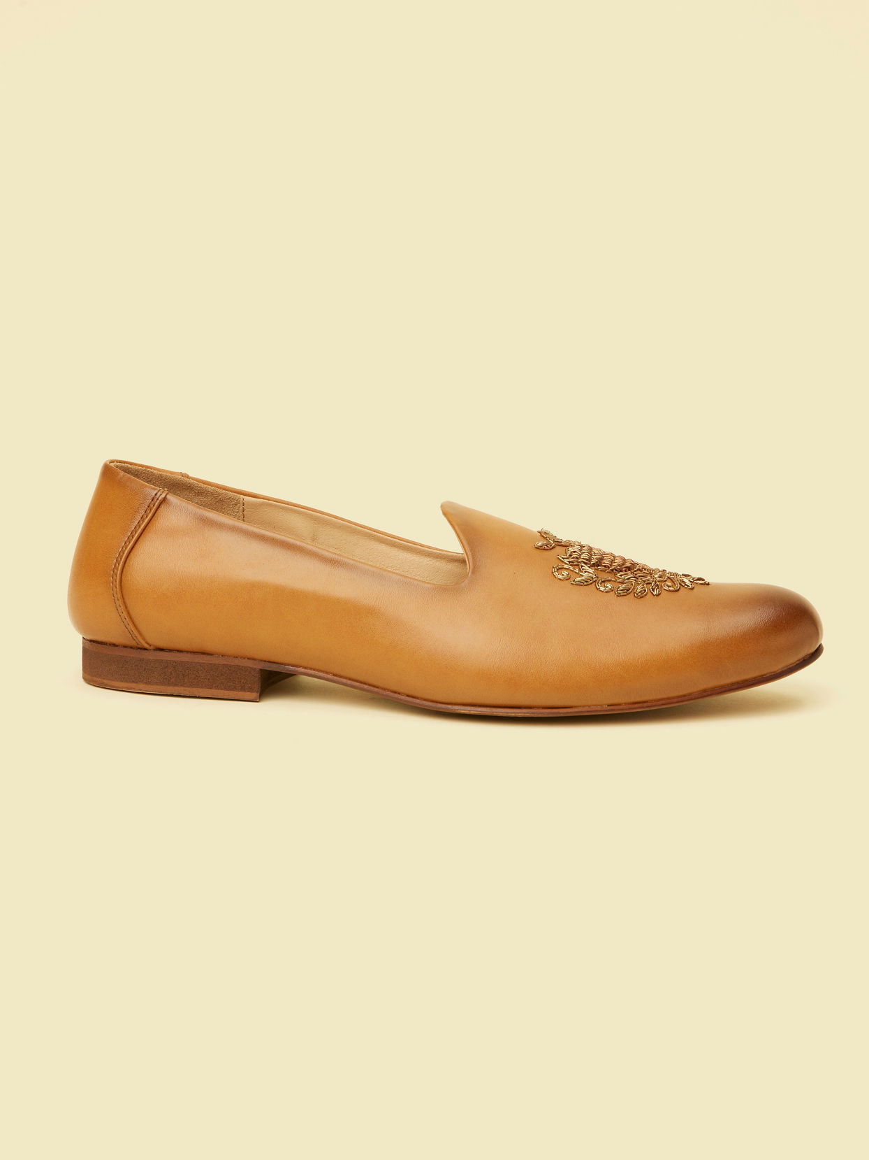 Manyavar Men Brown Loafer Style Shoes