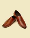 Manyavar Men Tan Loafer Style Shoes