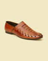 alt message - Manyavar Men Tan Loafer Style Shoes image number 2
