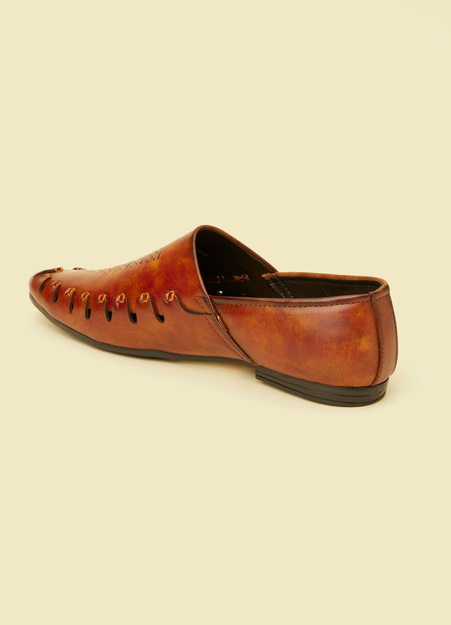 Manyavar Men Tan Loafer Style Shoes