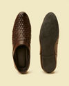 Manyavar Men Dark Brown Loafer Style Shoes