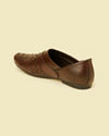 alt message - Manyavar Men Dark Brown Loafer Style Shoes image number 5