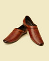 alt message - Manyavar Men Tan Brown Loafer Style Shoes image number 0