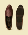 Manyavar Men Wine Loafer Style Shoes