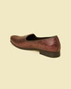 alt message - Manyavar Men Wine Loafer Style Shoes image number 5